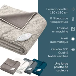 Couverture chauffante Beurer HD 75 Nordic Taupe