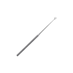 Curette dermatologique fine fenêtrée en inox - 16 cm