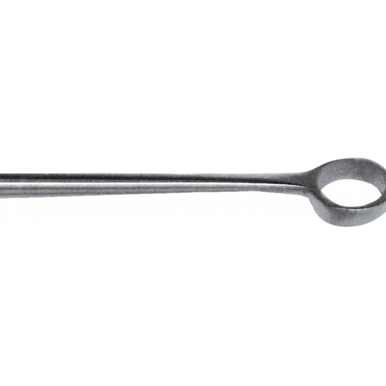 Curette dermatologique fine fenêtrée en inox - 16 cm