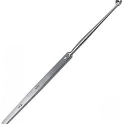 Curette dermatologique fine pleine en inox - 16 cm