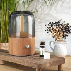 Diffuseur d’huiles essentielles en bois Lanaform Davy Mist