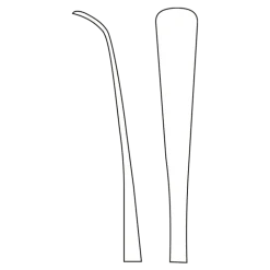 Dissecteur Nopa pour lifting facial courbé (23,5 cm)