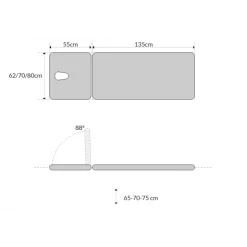 Divan d'examen fixe Mobercas CDF-20