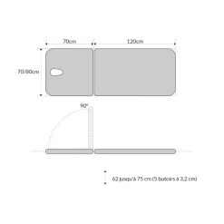 Divan d'examen fixe Mobercas CM-20