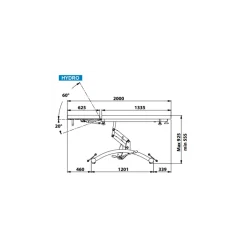 Divan d'examen hydraulique Promotal Hydro