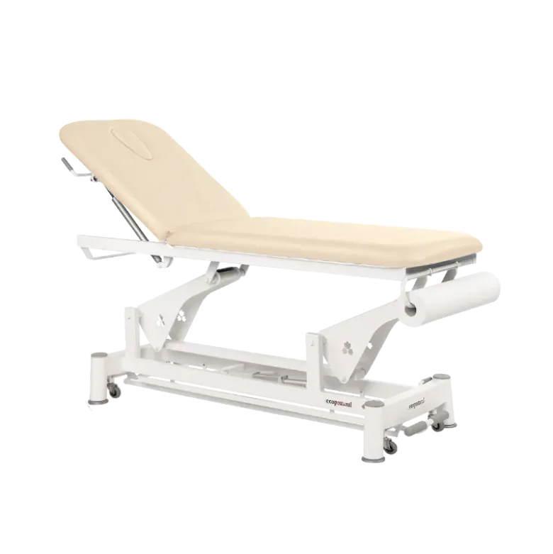 Divan d'examen électrique Ecopostural C5552 (1 moteur) - Coloris crème - Démonstration