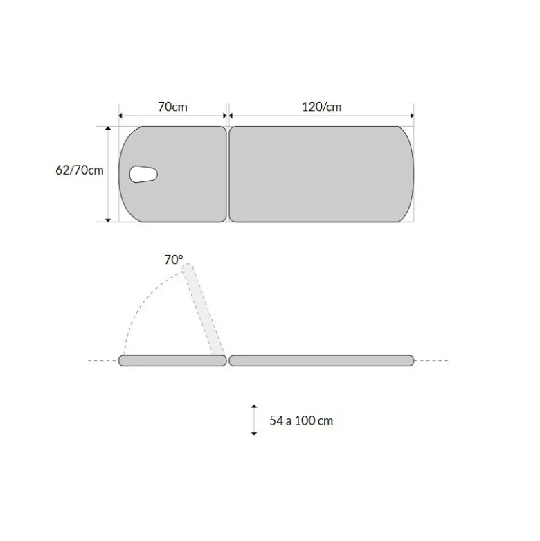 Divan d'examen électrique Mobercas CE-0127 (1 moteur)