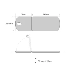 Divan d'examen électrique Mobercas CE-0120-R (1 moteur)