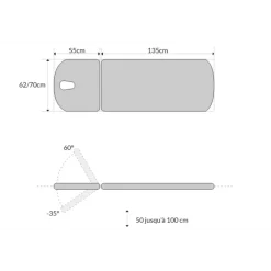 Divan d'examen électrique Mobercas CE-0127-A (1 moteur)
