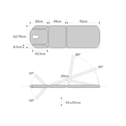 Divan d'examen électrique Mobercas CE-2359-ABRPC (3 moteurs)