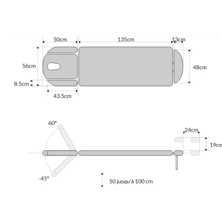 Divan d'examen électrique Mobercas CE-0157-ABR (1 moteur)