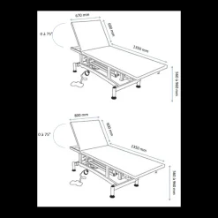 Divan d'examen électrique 2 plans Vog Médical Caix (1 moteur)