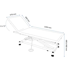 Divan d'examen électrique Vog Médical Roye (1 moteur)