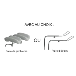 Divan d'examen mixte électrique Ecopostural Cxx81T13 et Cxx82T13 (1 moteur) + Tabouret et housse offerts