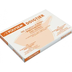 Doigtiers 2 doigts polyéthylène non poudrés non stériles Polyactyl (boite de 100)