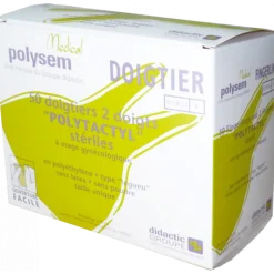 Doigtiers 2 doigts polyéthylène non poudrés stériles Polyactyl (boite de 50)