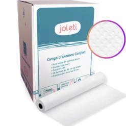 Drap d'examen ouate 2 plis gaufrée-collée Joleti (9 rouleaux)