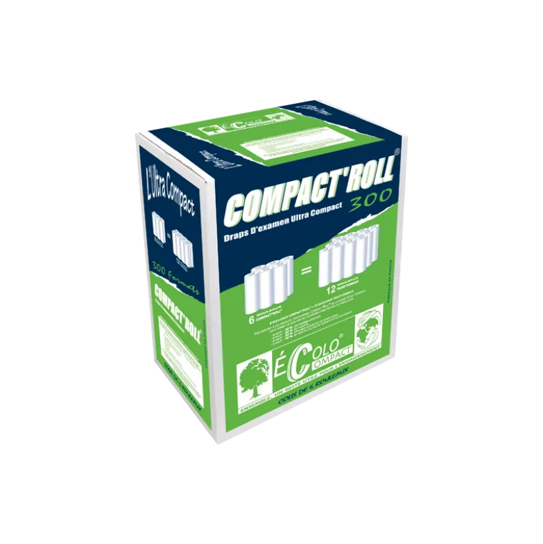 Draps d'examen ouate lisse Compact'roll (carton de 6)