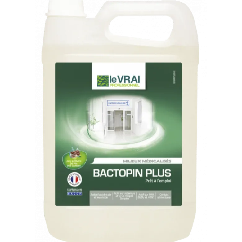 Désinfectant surface Actionpin Bactopin Plus (flacon de 750 ml ou 5 litres)