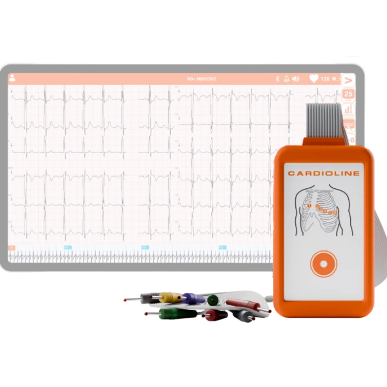 Electrocardiographe ECG Cardioline Touchecg HD+ Bluetooth (12 pistes) pour PC ou tablette Windows
