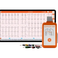 Electrocardiographe ECG Cardioline Touchecg HD+ Bluetooth (12 pistes) pour Windows avec tablette 11