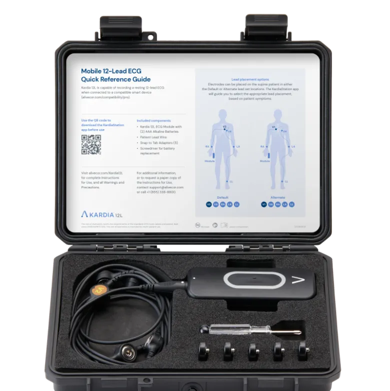 Electrocardiographe ECG de poche AliveCor Kardia 12L (12 pistes)