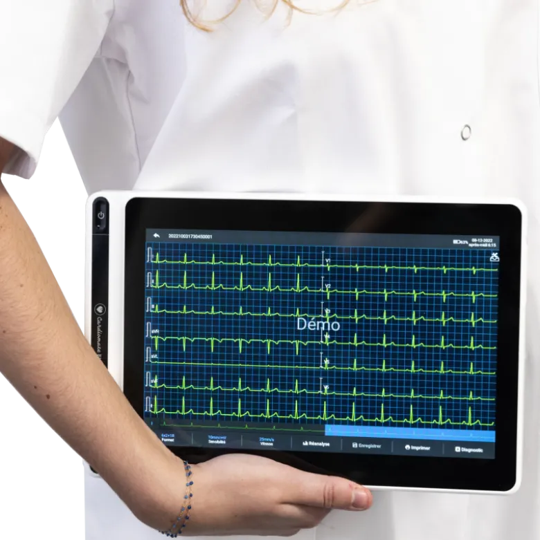 Electrocardiographe ECG Spengler Cardiomate EVI 10" (12 pistes) avec interprétation