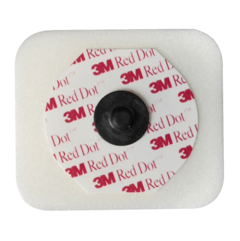 Electrodes ECG carrées à pression Red Dot 2570 3M - connecteur en carbone (lot de 1000)