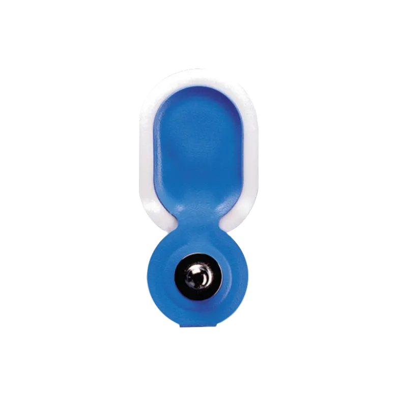 Electrodes ECG ovales à pression Blue Sensor N-00-S/25 Ambu - connecteur excentré en laiton (lot de 1000)