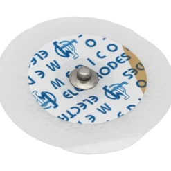 Electrodes ECG rondes à pression à support textile Medico - connecteur en acier inox (lot de 1800)