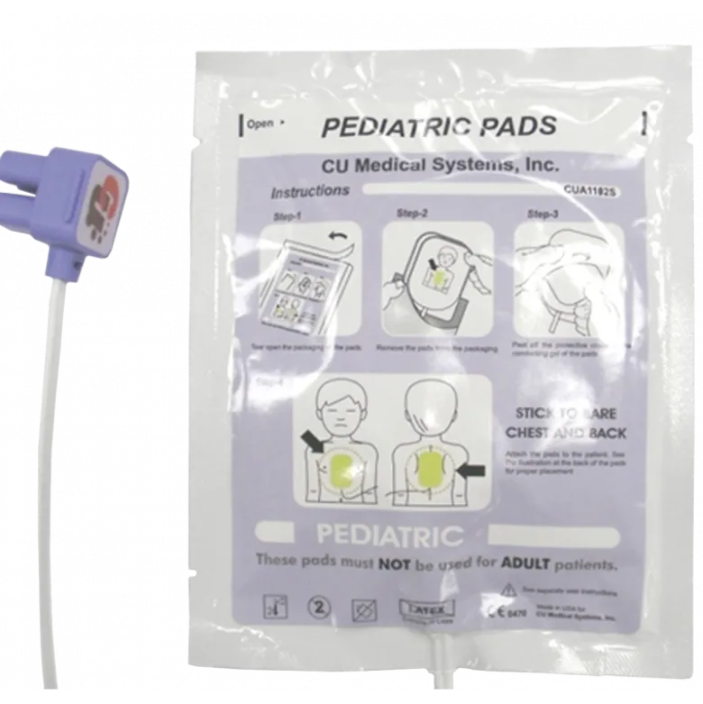 Electrodes enfants pour défibrillateurs Colson DEF-NSI PLUS et IPAD CU-SP1 et CU-SP2