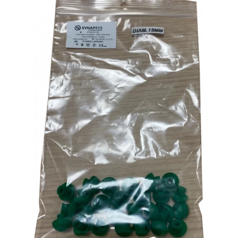 Embouts jetables pour tympanomètres Inventis forme champignon (boite de 25)