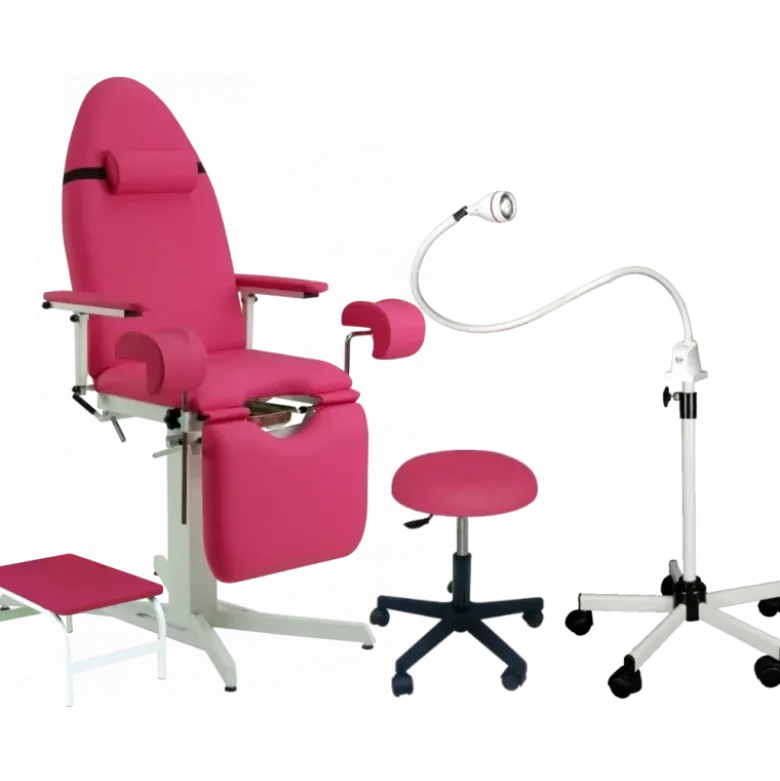 Ensemble de mobilier d'examen pour gynécologie (n°2) - Fauteuil fixe Mobercas