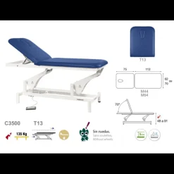 Ensemble de mobilier d'examen pour médecine générale (n°1) - Table d'examen électrique Ecopostural