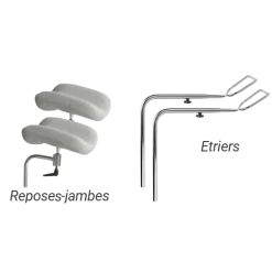Fauteuil de gynécologie électrique Ecopostural C3565/C3566 (1 moteur) + Tabouret et housse offerts