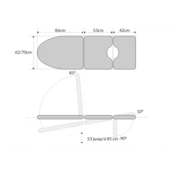 Fauteuil de gynécologie électrique Mobercas SE-1230-G (2 moteurs)