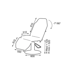 Fauteuil de prélèvement hydraulique Carina 512