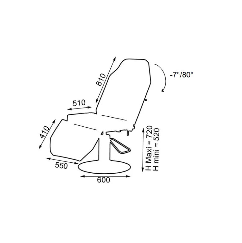 Fauteuil de prélèvement hydraulique Carina 512