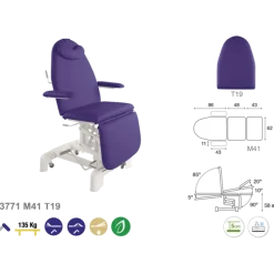 Fauteuil d'examen hydraulique Ecopostural C3771 + Tabouret et housse offerts