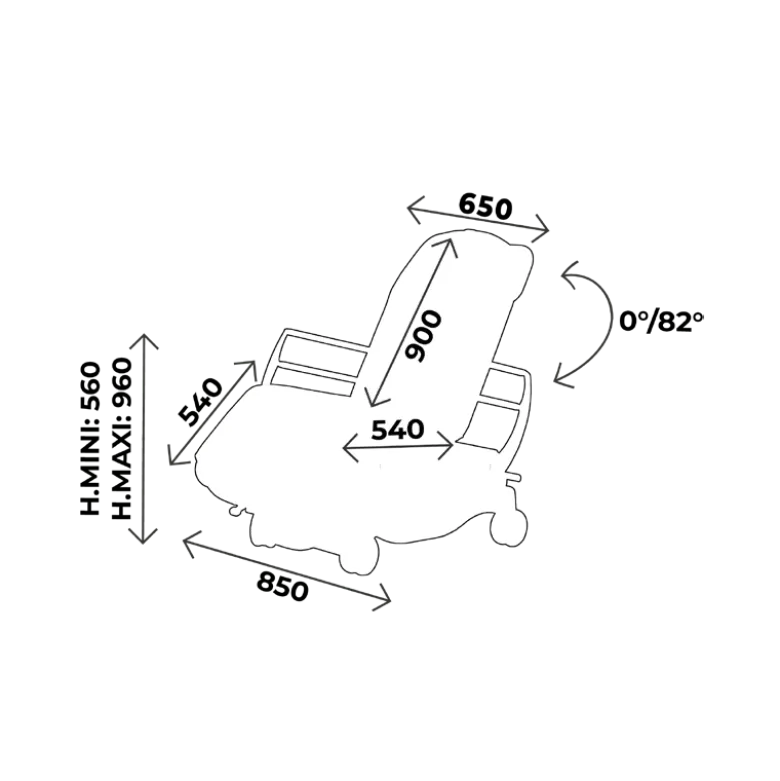 Fauteuil hémodialyse et ambulatoire Carina Multika V2-AM2