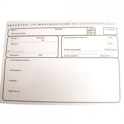 Fiches patient «Sten-Org» Europa 12,5 x 20 cm (carton de 250)