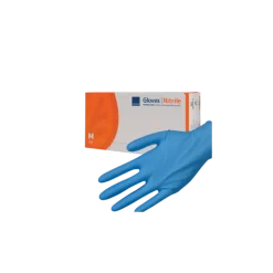 Gants d'examen nitrile Abena bleu non poudrés non stériles