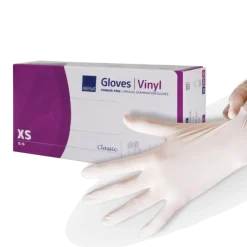 Gants d'examen vinyle Abena non poudrés non stériles (boîte de 100)
