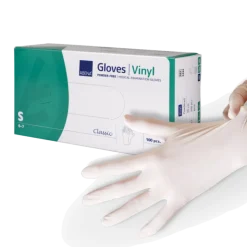 Gants d'examen vinyle Abena non poudrés non stériles (boîte de 100)