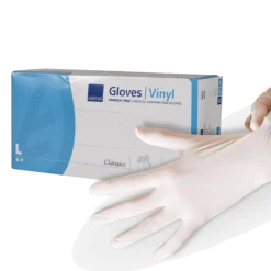 Gants d'examen vinyle Abena non poudrés non stériles (boîte de 100)