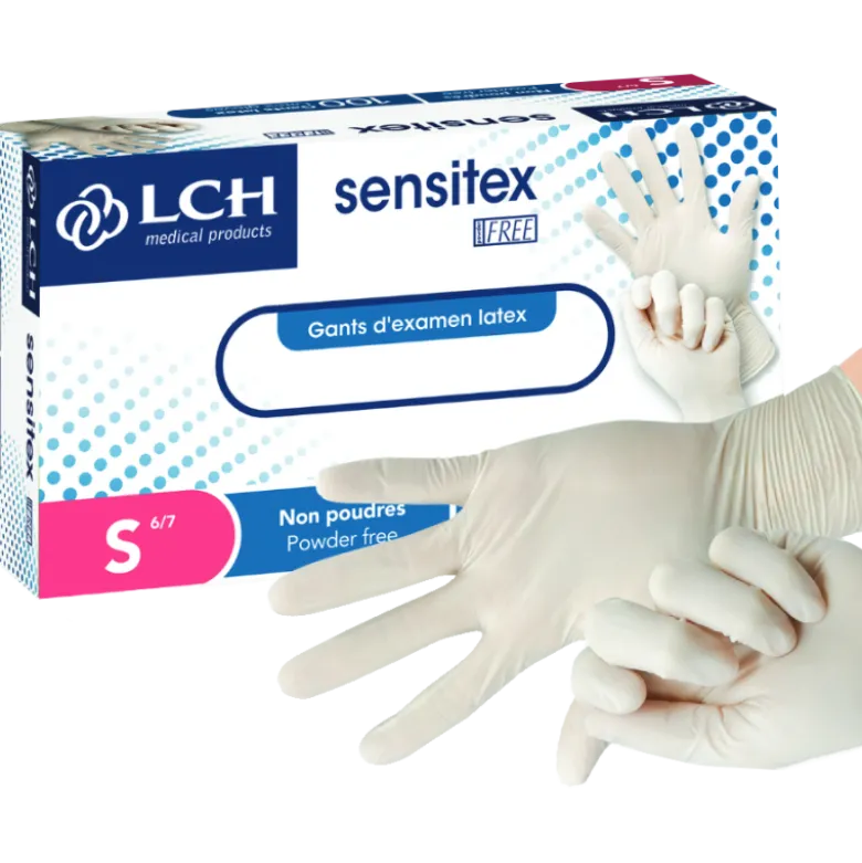 Gants latex non-poudrés non stériles (boîte de 100)