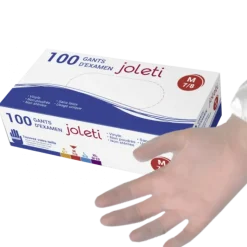 Gants vinyle Joleti non poudrés non stériles (boite de 100)