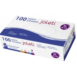 Gants vinyle Joleti non poudrés non stériles (boite de 100)