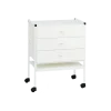 Guéridon avec tiroirs Carina 243 (2 plateaux) - bois laqué