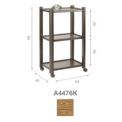 Guéridon médical Ecopostural à 3 hauteurs en bois Koala A4476K